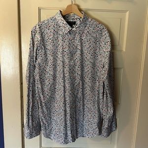 Men's Banana Republic Non Iron Tailored Slim Dress Shirt — Floral — size XL